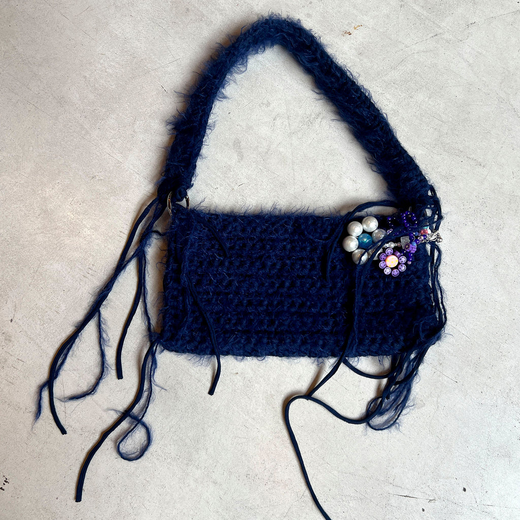 Knitted Navy Bag