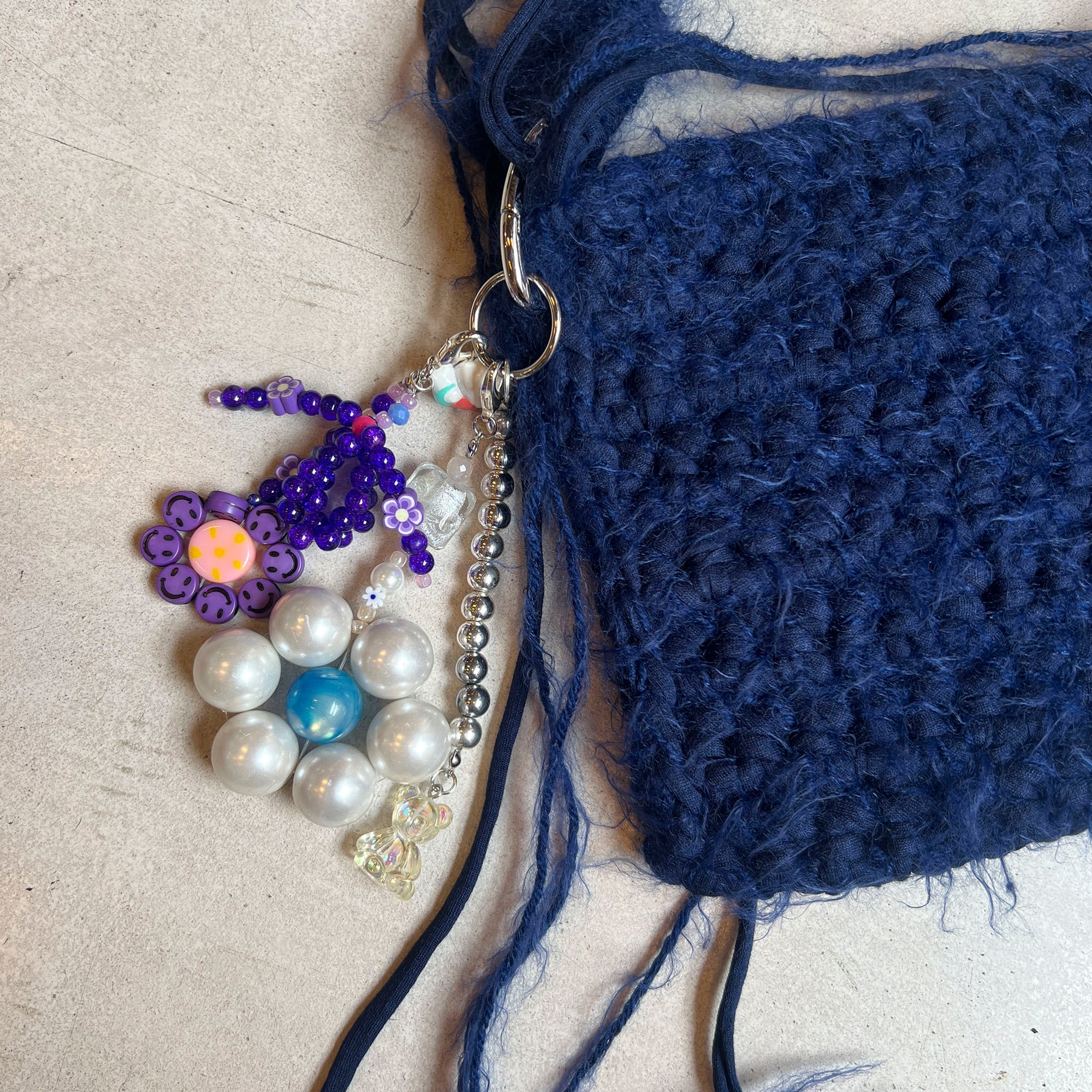 Knitted Navy Bag