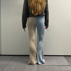 Two-tone woven trousers