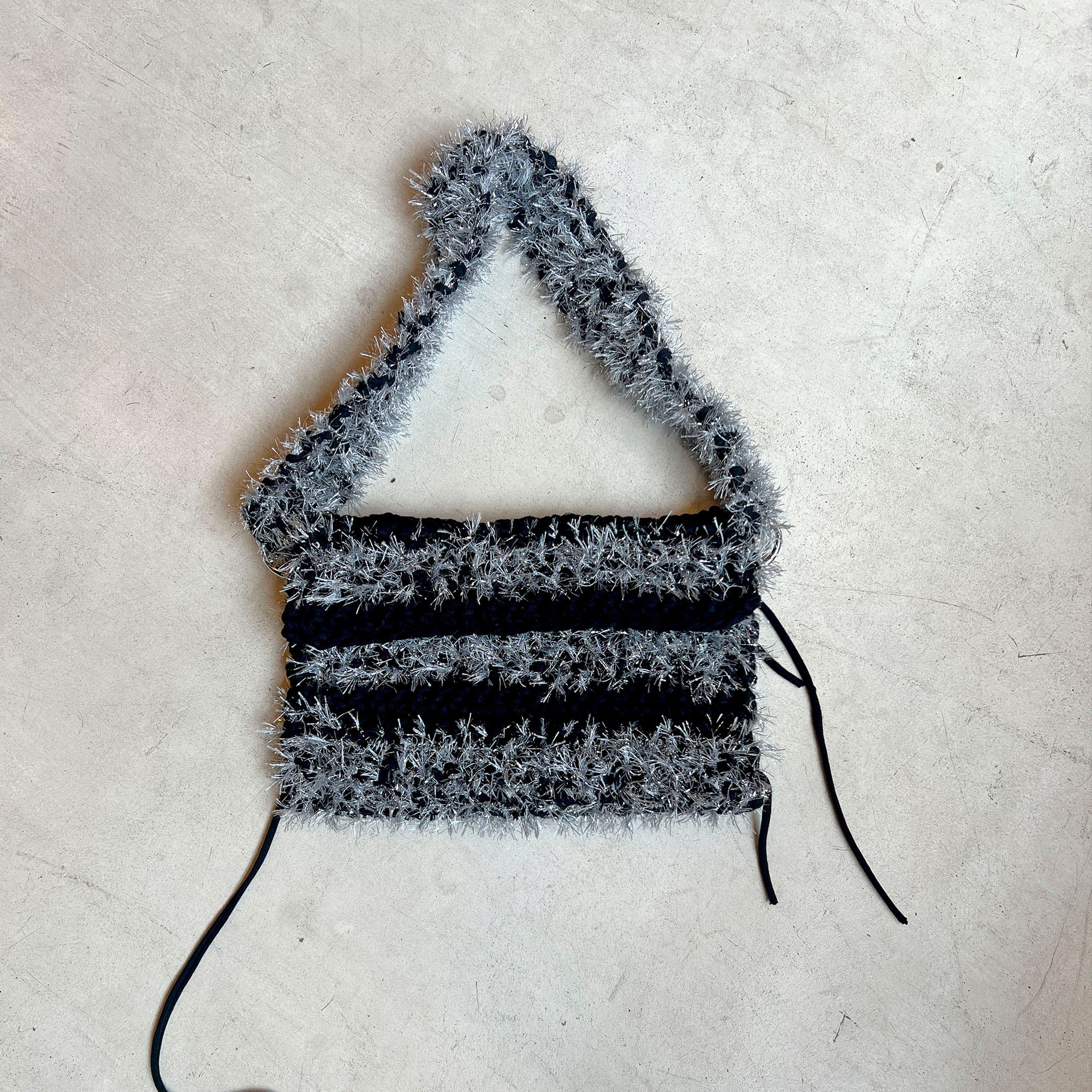 Knitted Black/Silver bag