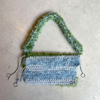 Knitted Light Blue/Green Bag