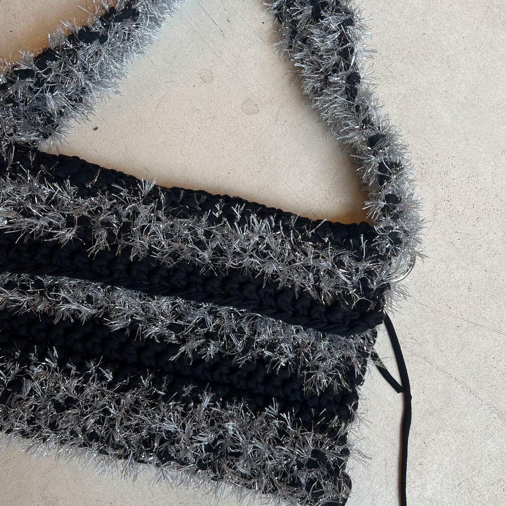 Knitted Black/Silver bag