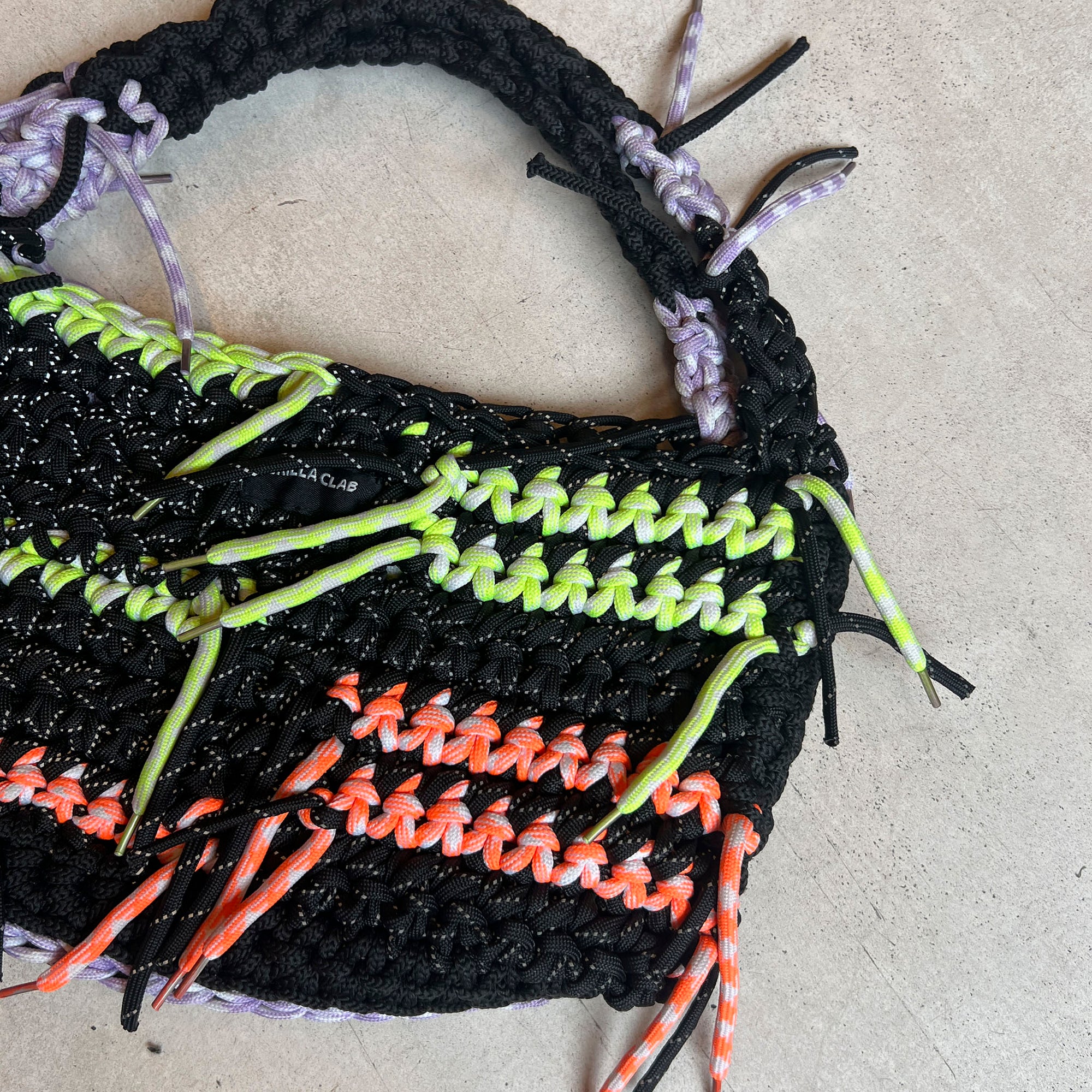 Knitted cords bag