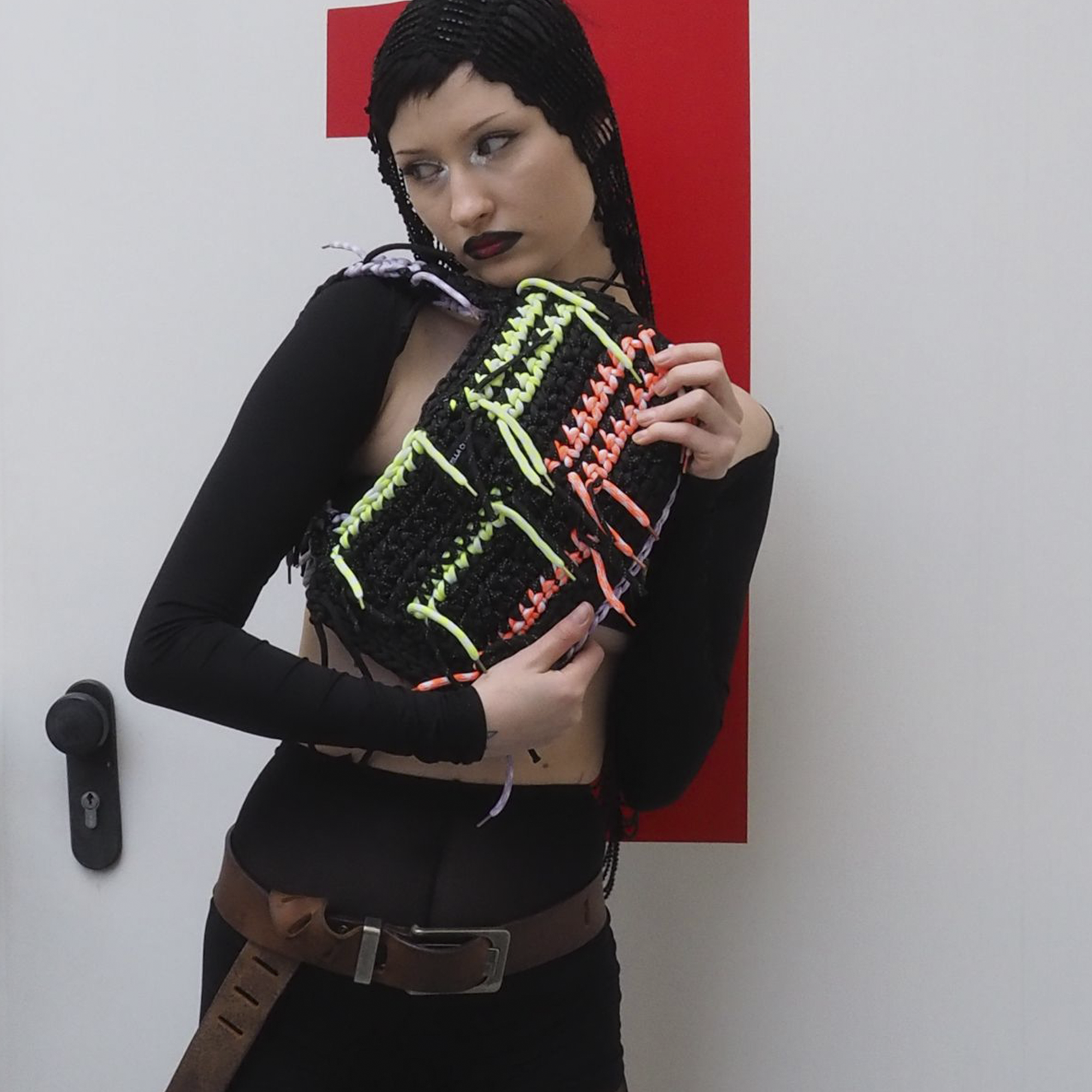 Knitted cords bag
