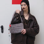 Knitted Silver Bag